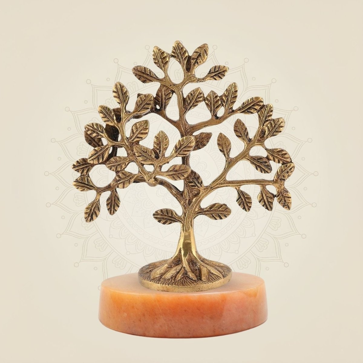 Pure Brass Kalpavriksha Tree of Life 5.75" – Art for Home & Spiritual Decor - Luxeartisanship
