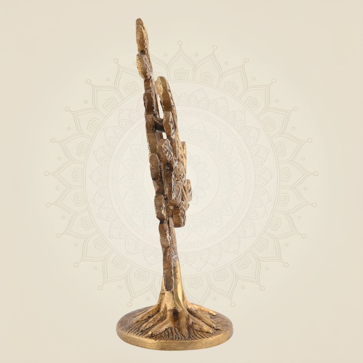 Pure Brass Kalpavriksha Tree of Life 5.75" – Art for Home & Spiritual Decor - Luxeartisanship