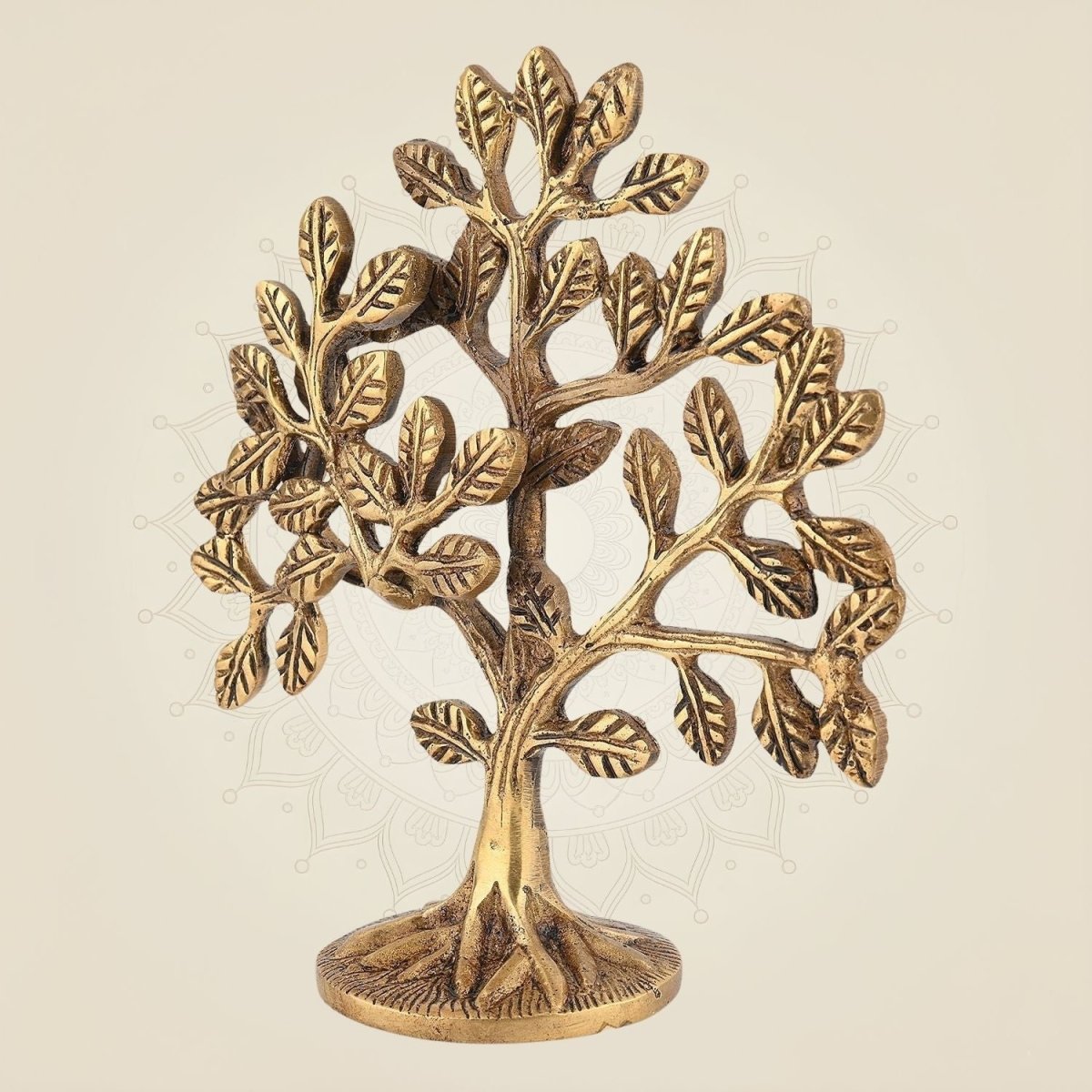 Pure Brass Kalpavriksha Tree of Life 5.75" – Art for Home & Spiritual Decor - Luxeartisanship