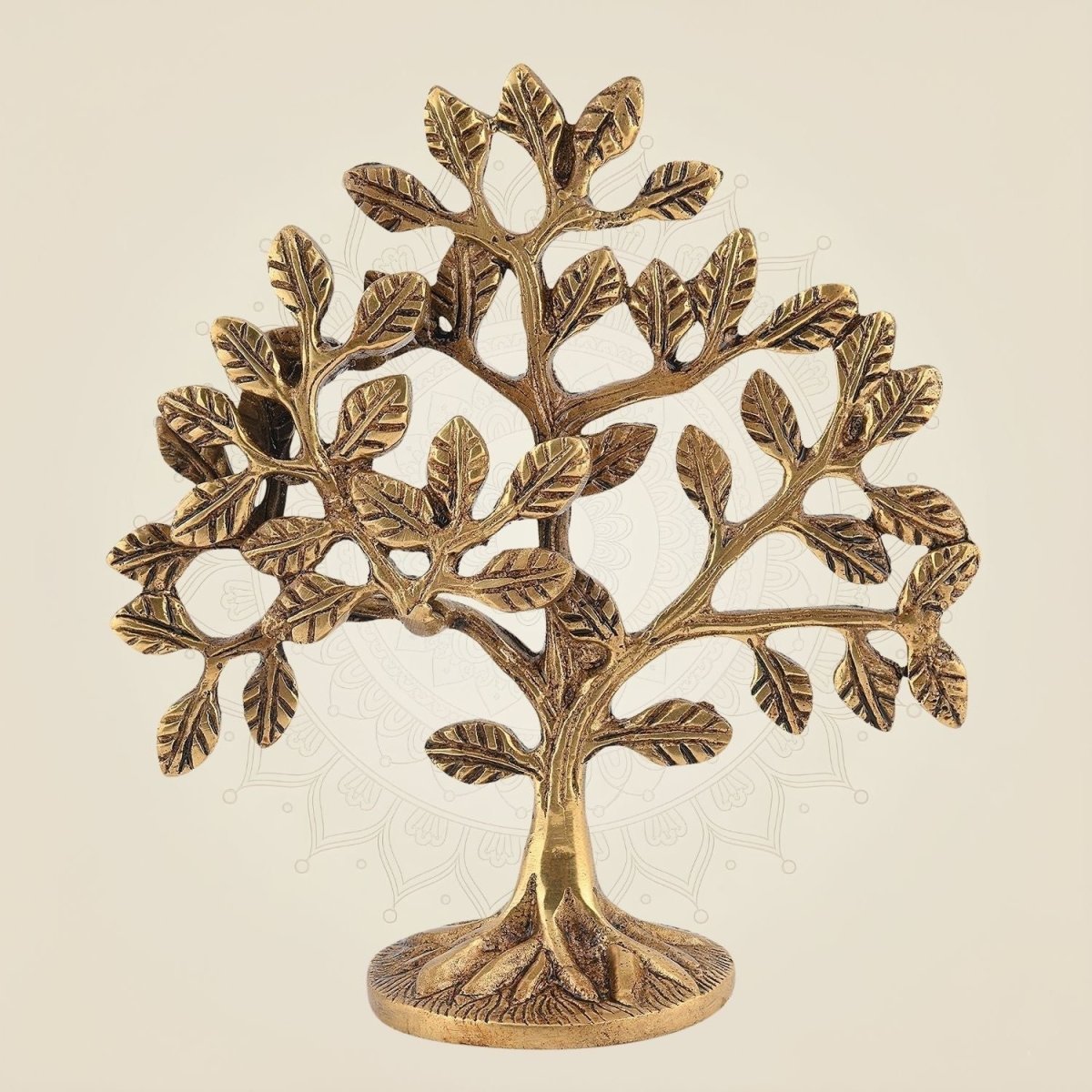 Pure Brass Kalpavriksha Tree of Life 5.75" – Art for Home & Spiritual Decor - Luxeartisanship