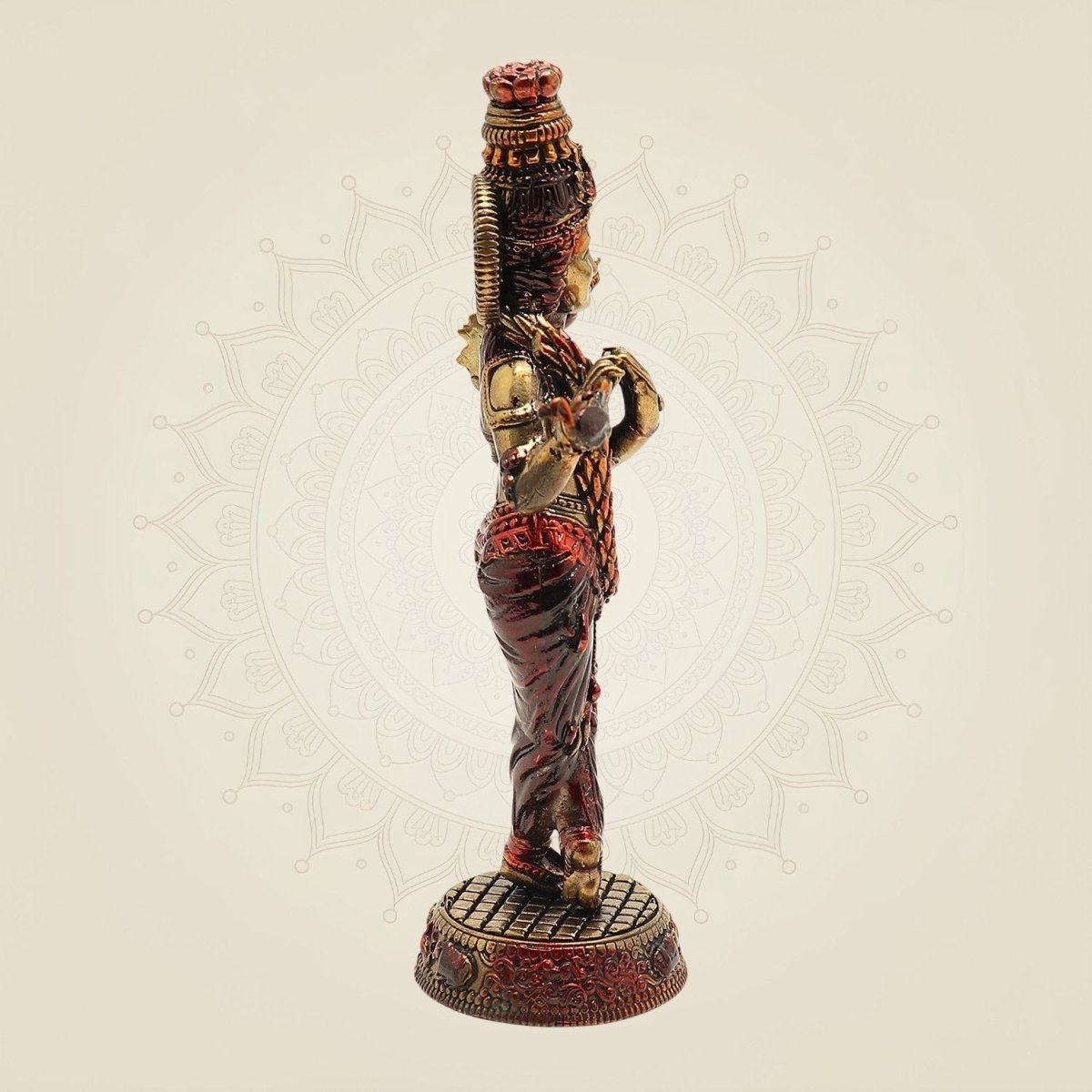 Pure Brass Krishna Playing Flute Idol – Spiritual Decor & Gift Showpiece 6.5 - Luxeartisanship