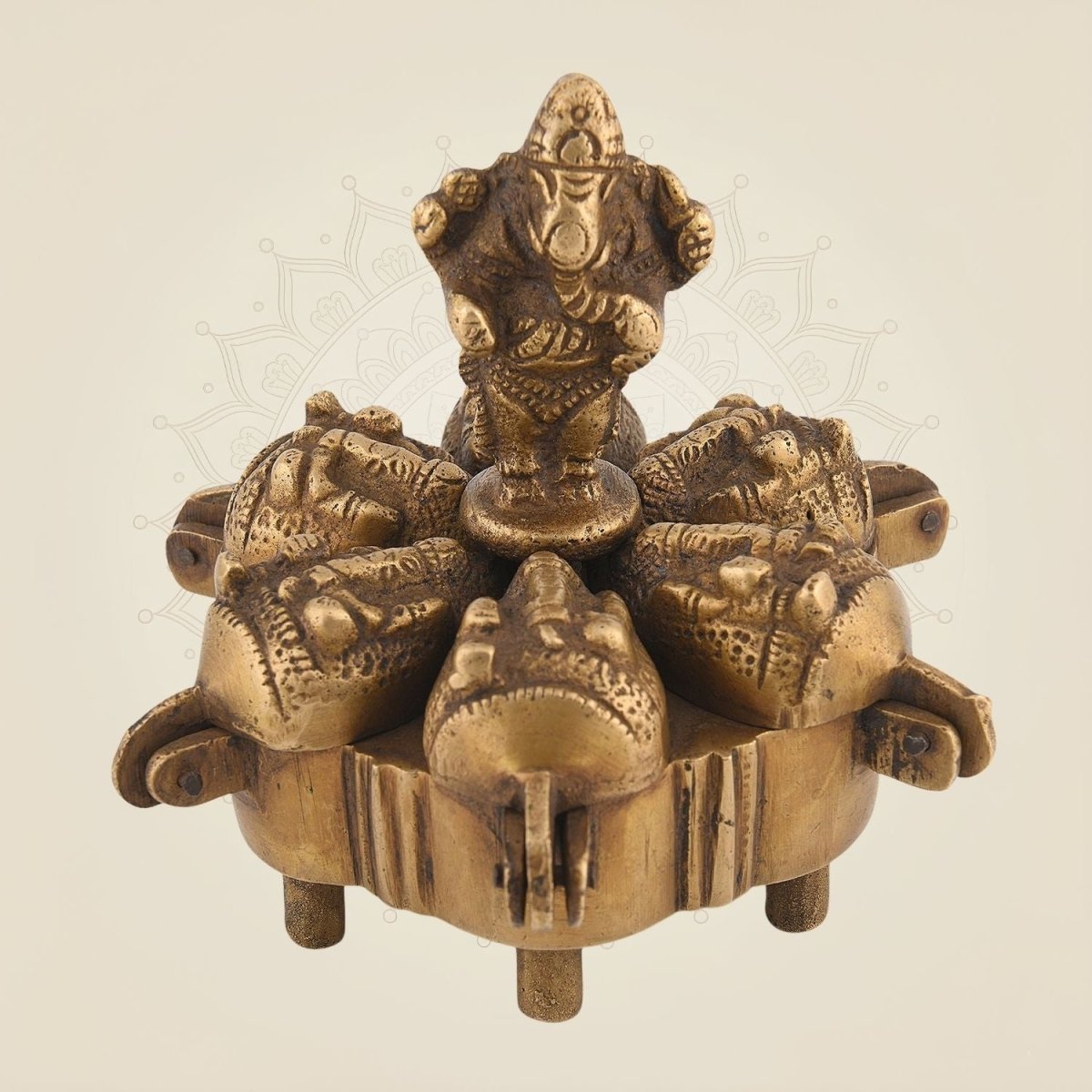 Pure Brass Kumkum Box 3.5"