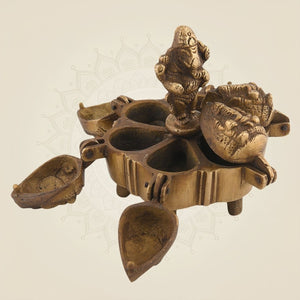 Brass Kumkum Holder for Temple Decor