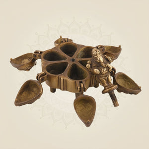 Pure Brass Kumkum Box 3.5" – Handcrafted Pooja Sindoor Holder for Temple Decor