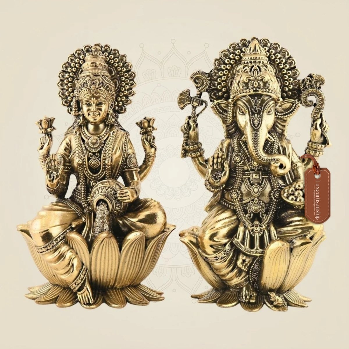 Pure Brass Lakshmi Ganesh Set 6"