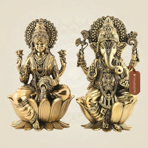 Pure Brass Lakshmi Ganesh Set 6"