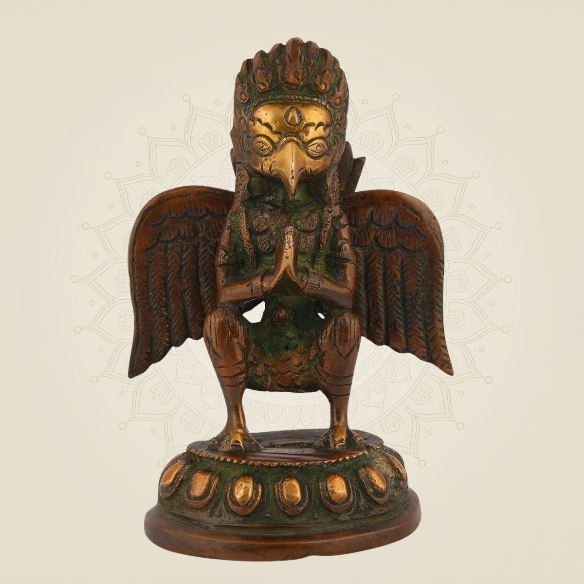 Pure Brass Lord Garuda Idol