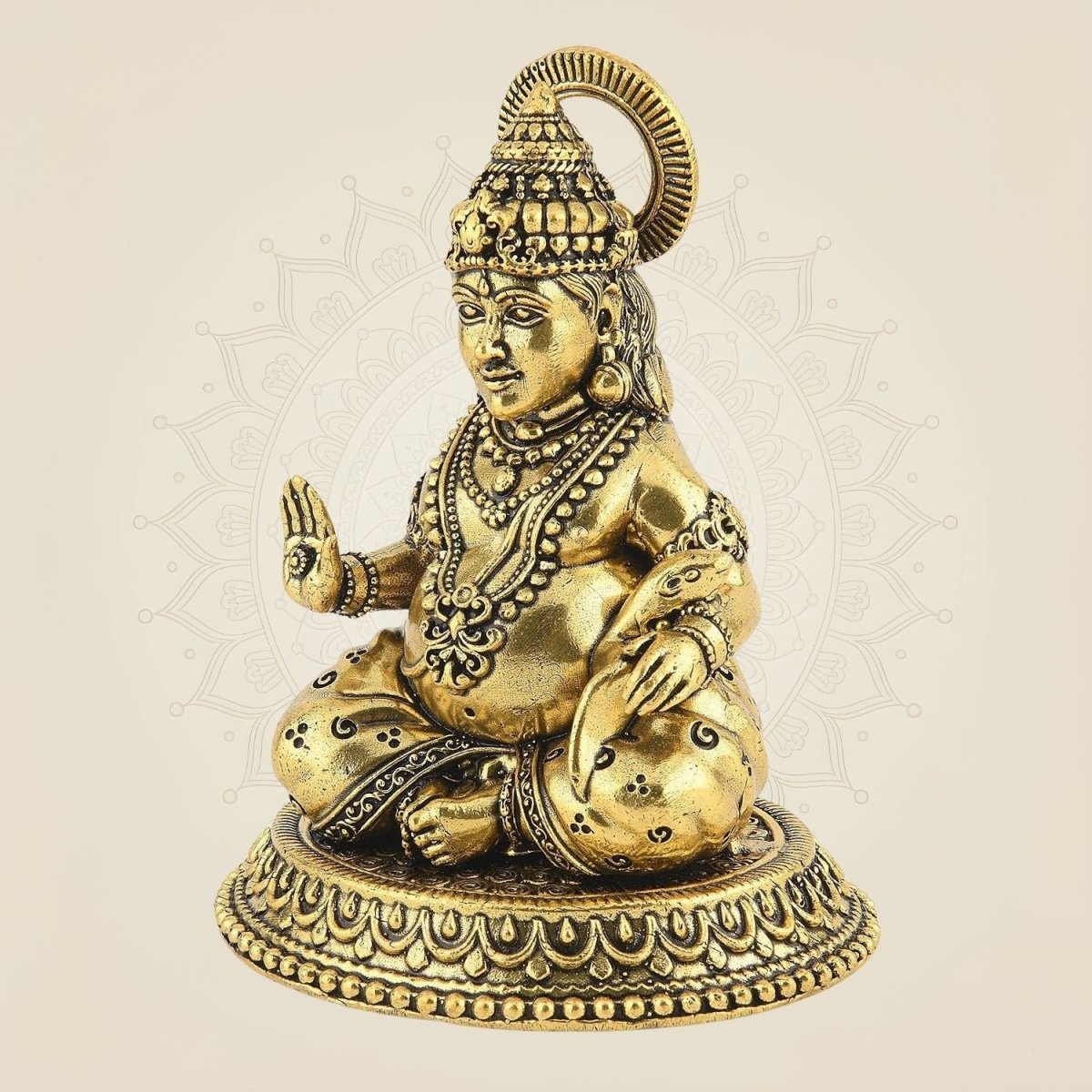 Brass Lord Kuber Statue for Wealth