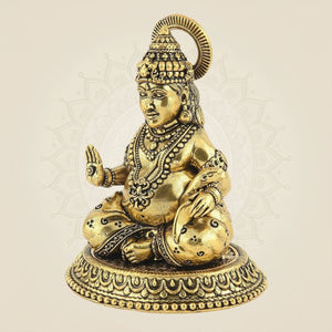 Brass Lord Kuber Statue for Wealth