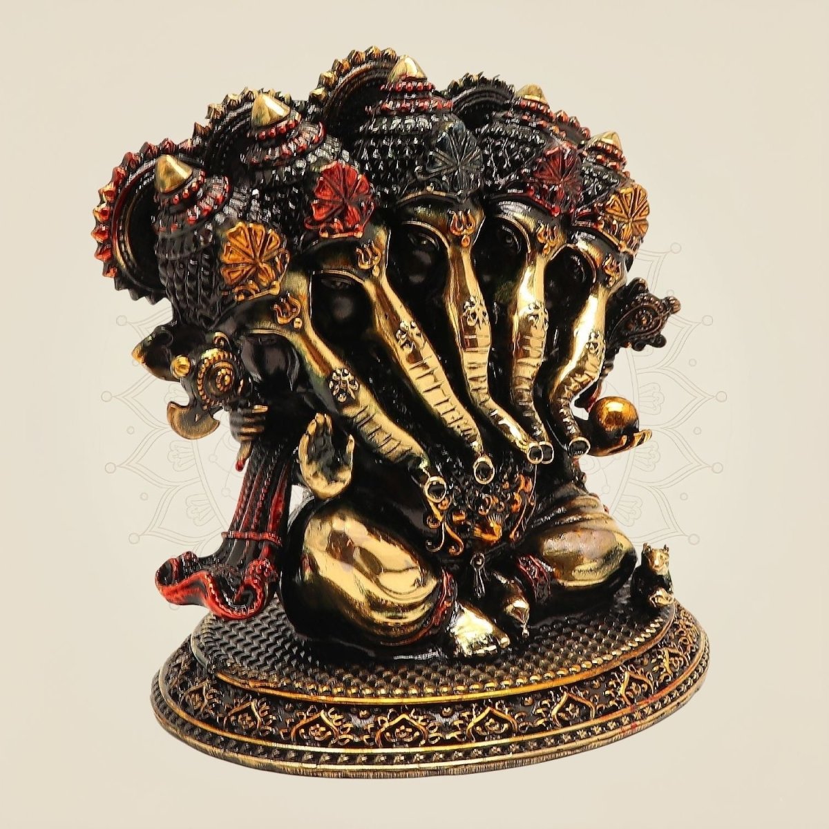 Pure Brass Panchmukhi Ganesh statue