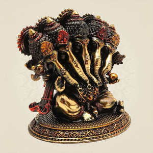 Pure Brass Panchmukhi Ganesh statue