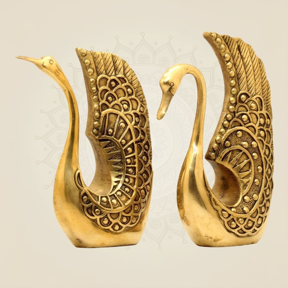 Brass Swan Statues