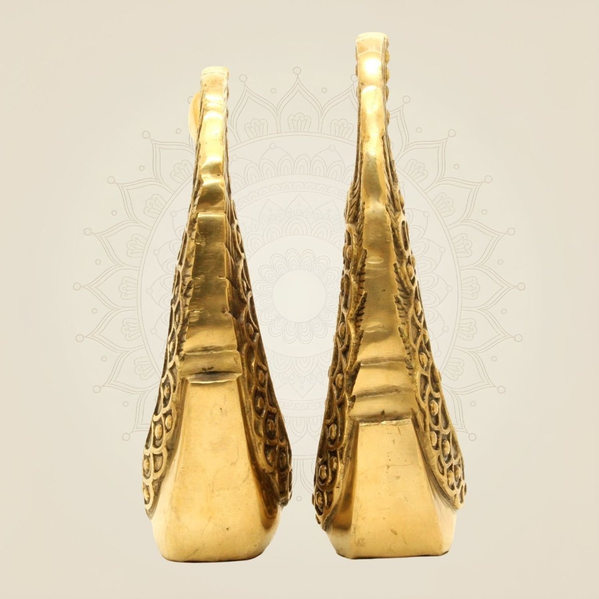 Pure Brass Swan Statues in Pair – 9.75 Inch Graceful Figurines for Home & Office Décor