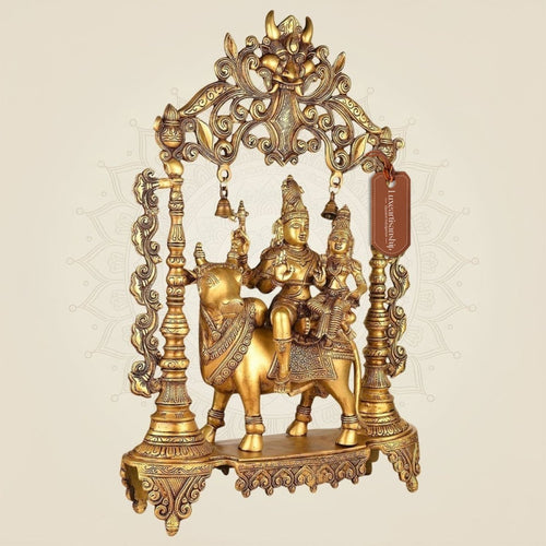 Pure Brass Vishnu Ji with Darbaar Idol – 26" Grand Handcrafted Artistry for Temple