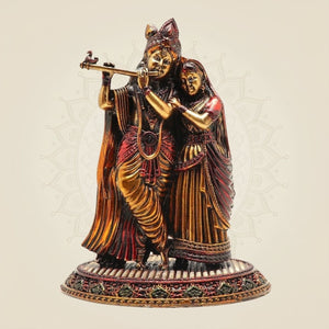 Brass Radha Krishna Statue