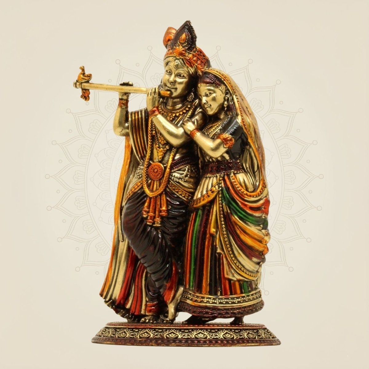 Brass Radha Krishna Statue