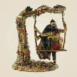 Radha Krishna on Jhula murti