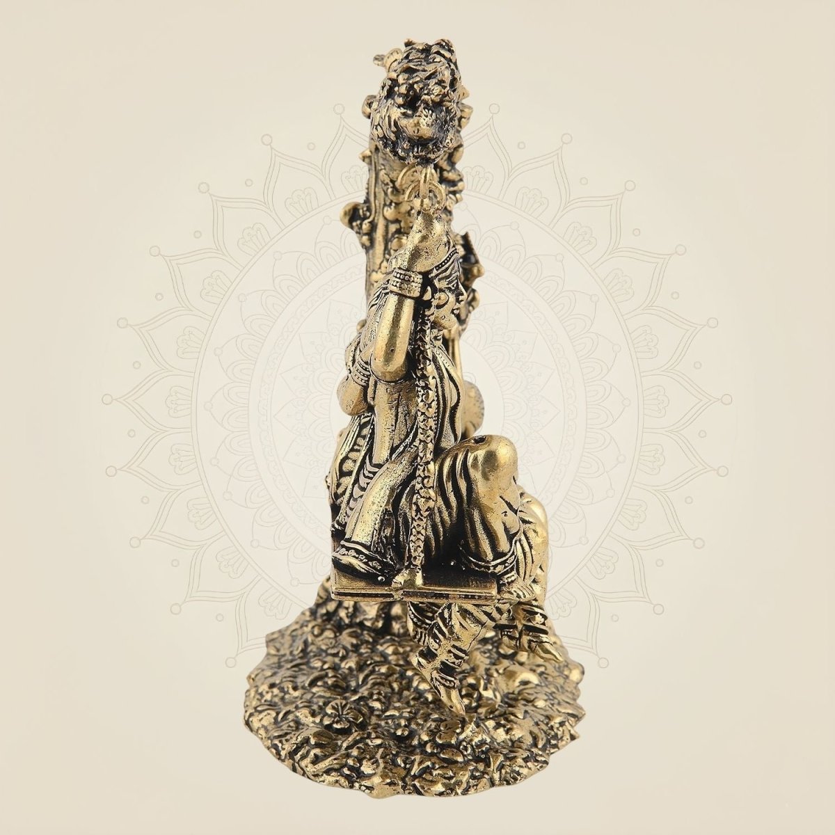 Brass Radha Krishna on Jhula statue