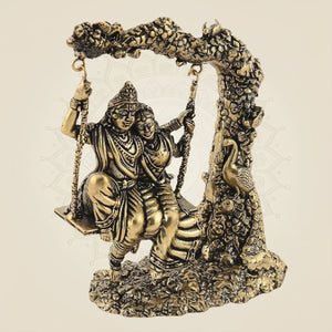 Radha Krishna Brass Statue