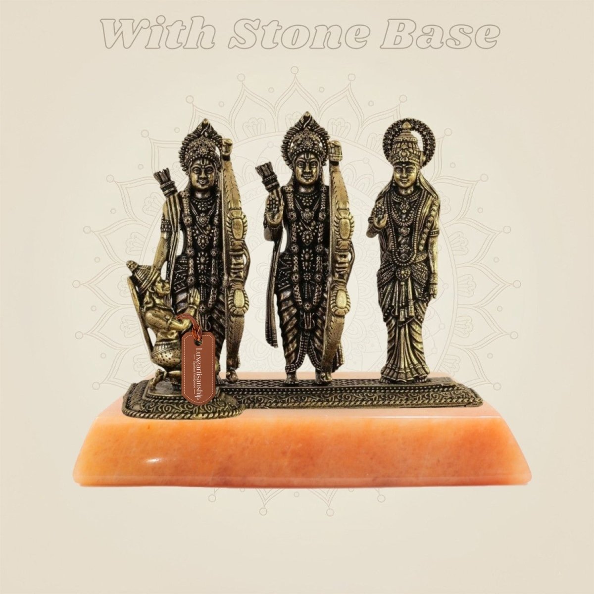 Ram Darbar Brass Idol – 3" Divine Ensemble in Pure Brass for Spiritual Ambience - Luxeartisanship