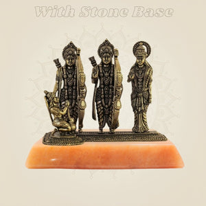 Ram Darbar Brass Idol – 3" Divine Ensemble in Pure Brass for Spiritual Ambience - Luxeartisanship