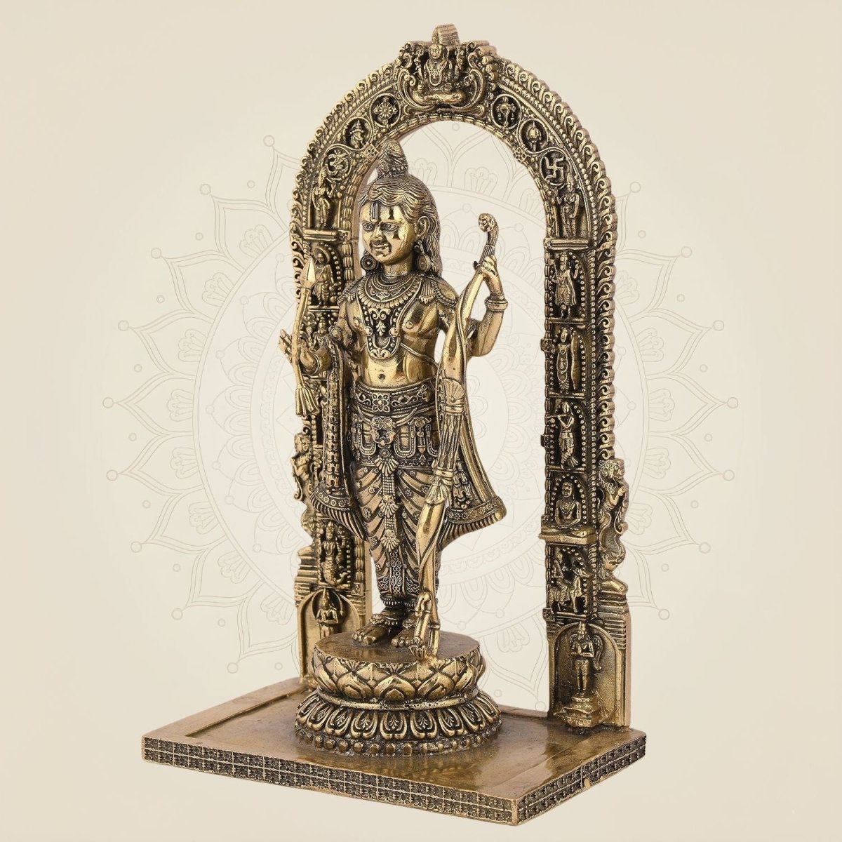 Traditional Ram Lalla brass deity idol