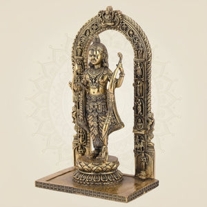 Traditional Ram Lalla brass deity idol