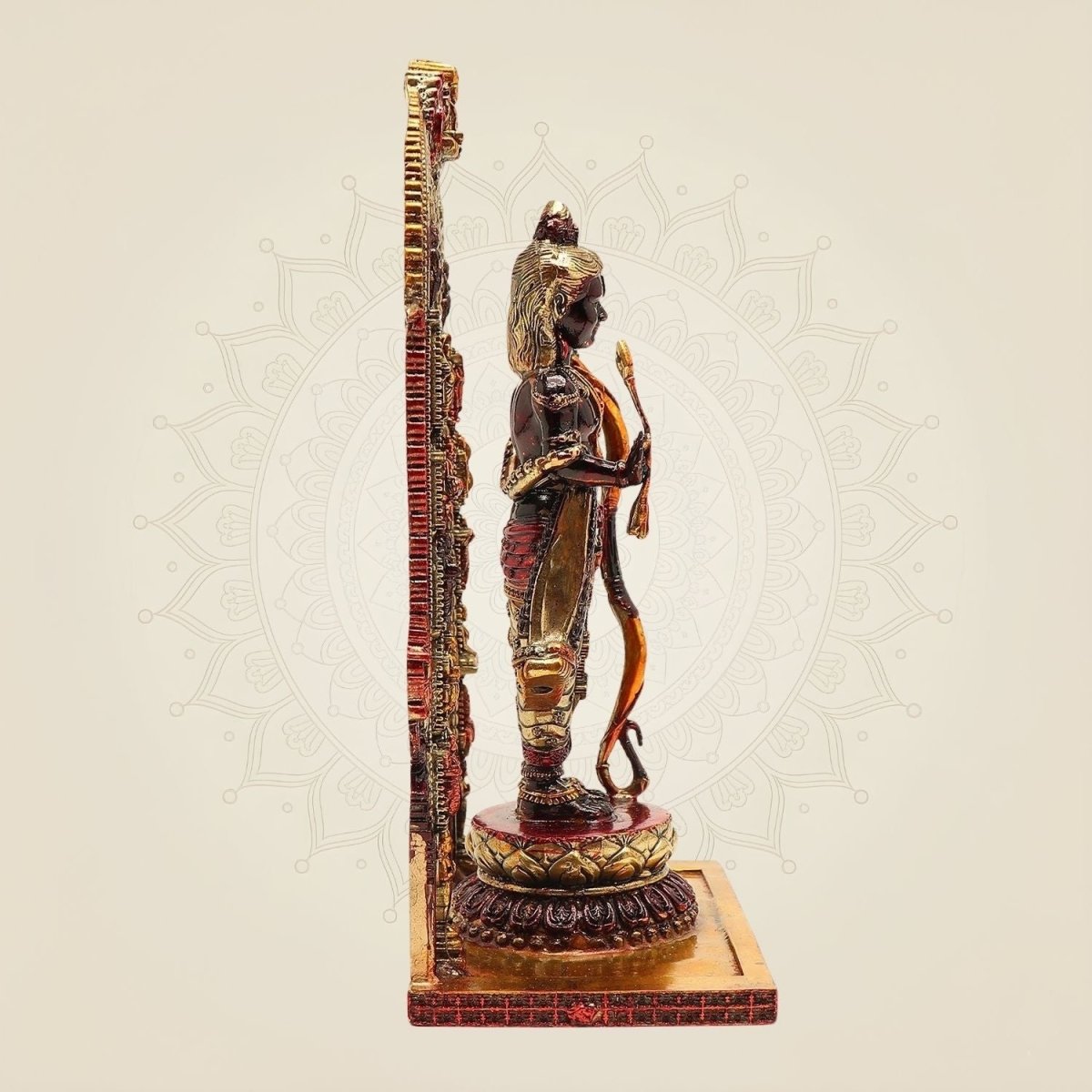 Colored detailing Ram Lalla brass murti