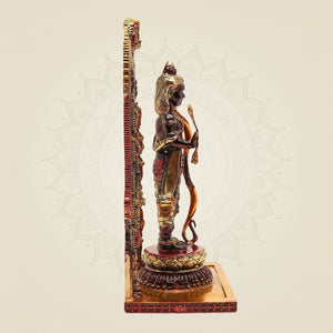 Colored detailing Ram Lalla brass murti