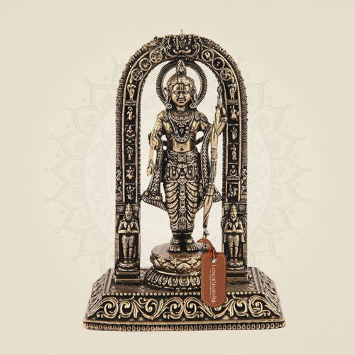 Ram Lalla Idol 3.75" Inch – Small Brass Blessing Murti for Pooja & Mandir Use