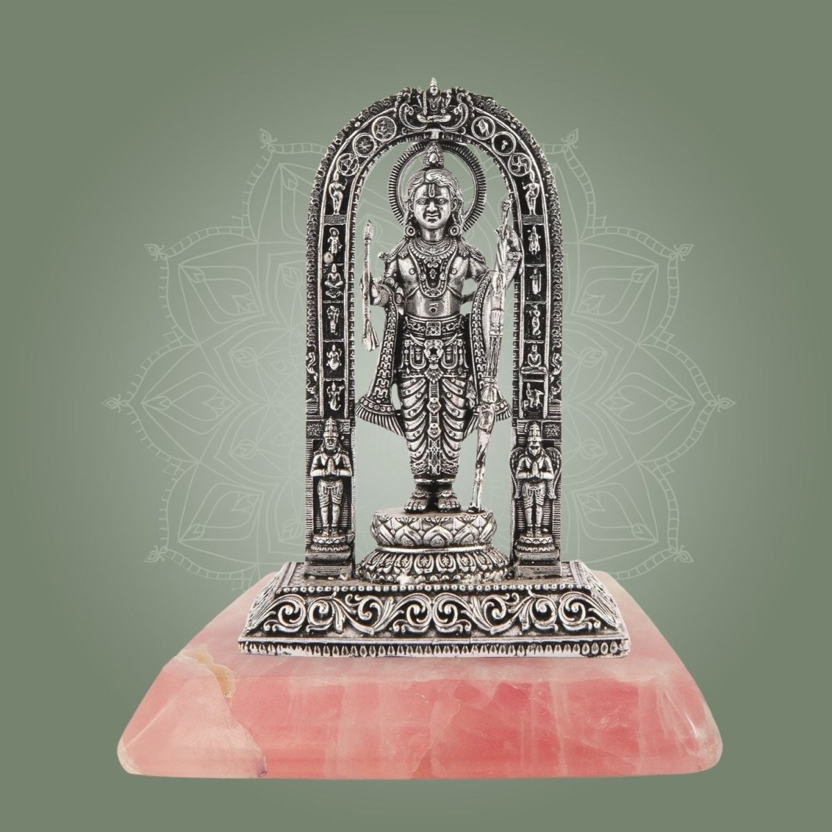 Ram Lalla Idol 4" – Silver Finish Brass Murti for Pooja & Temple Decor - Luxeartisanship