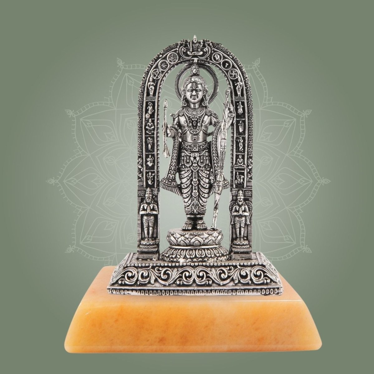 Ram Lalla Idol 4" – Silver Finish Brass Murti for Pooja & Temple Decor - Luxeartisanship