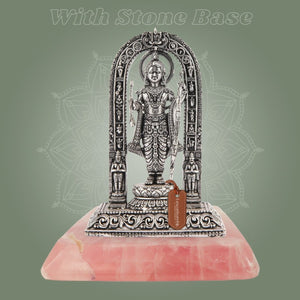 Ram Lalla Idol 4" – Silver Finish Brass Murti for Pooja & Temple Decor - Luxeartisanship
