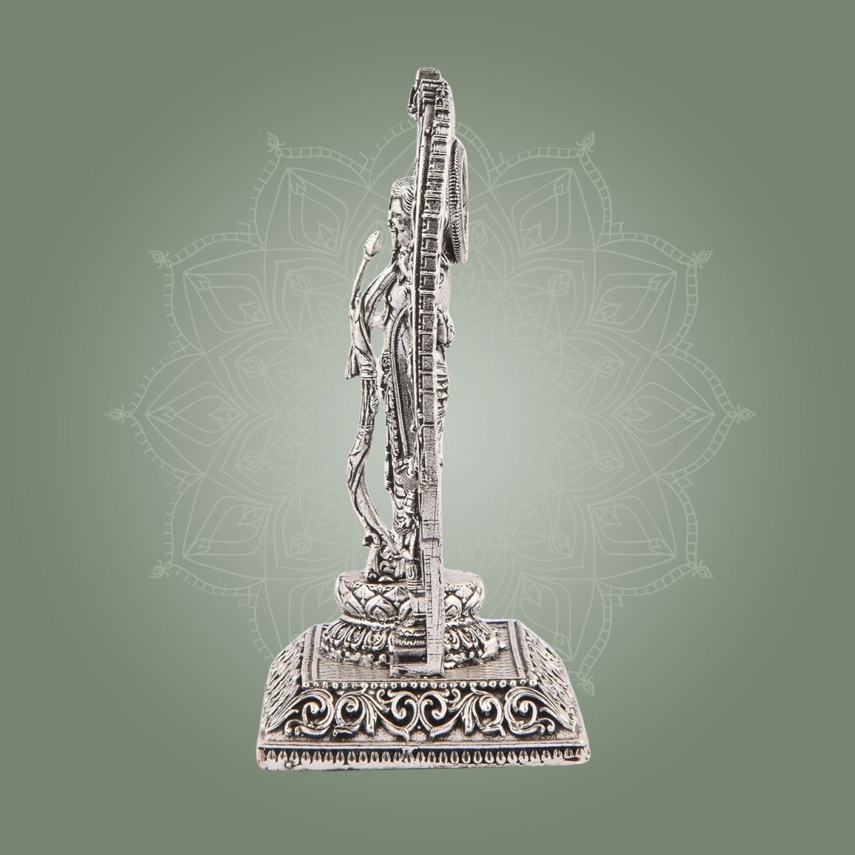 Ram Lalla Idol 4" – Silver Finish Brass Murti for Pooja & Temple Decor - Luxeartisanship