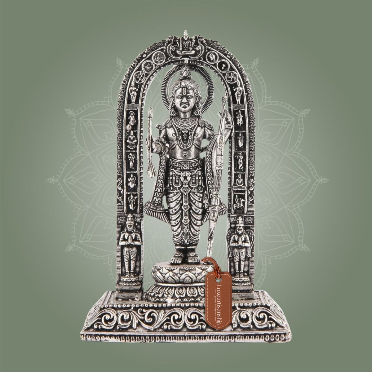 Ram Lalla Idol 4" – Silver Finish Brass Murti for Pooja & Temple Decor - Luxeartisanship