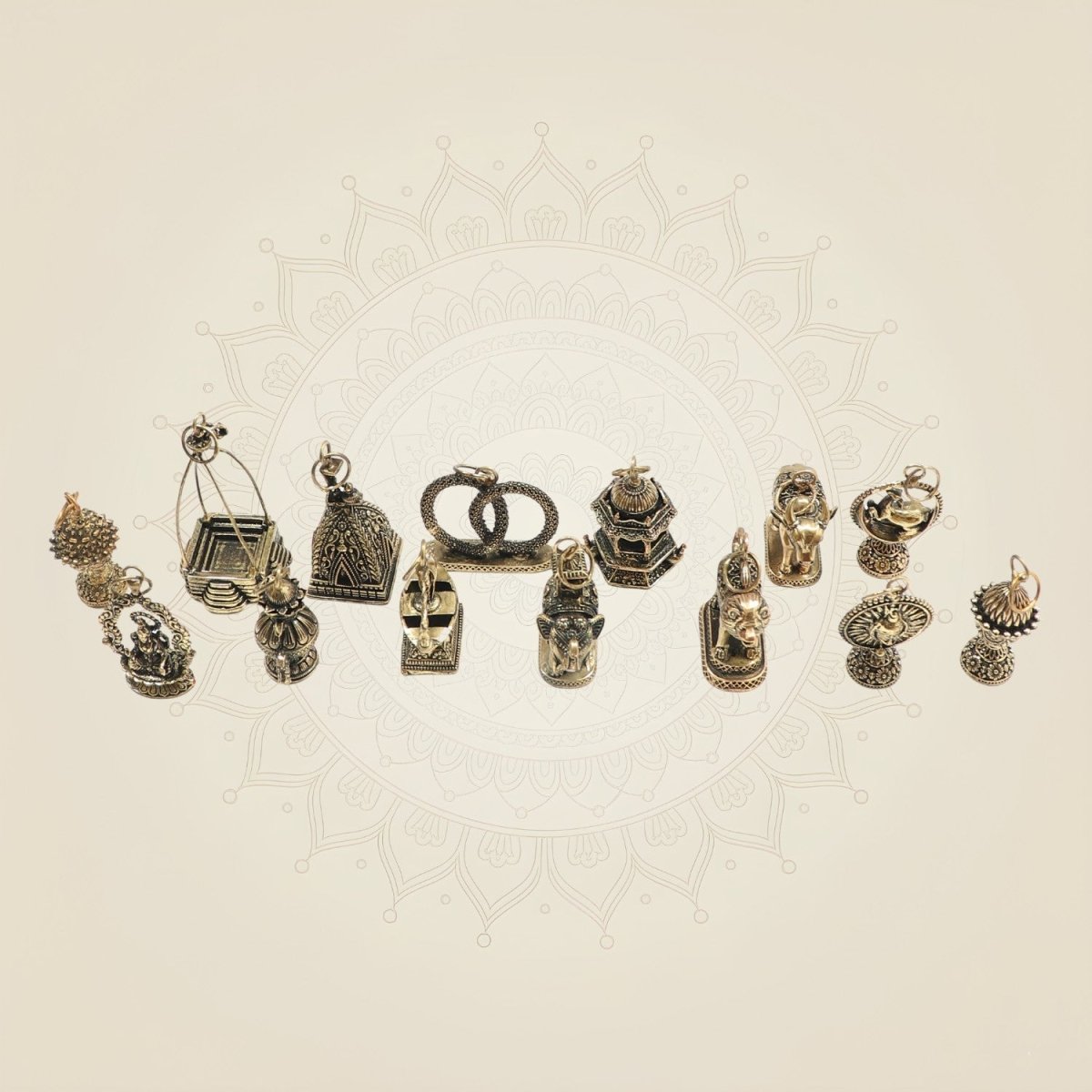 Rani Trishala Brass 14 Swapna (Auspicious Dreams) Set - Luxeartisanship
