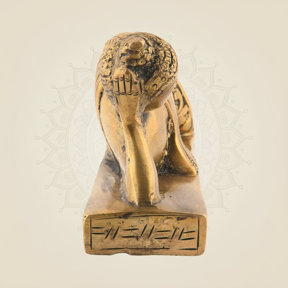 Reclining Buddha Nirvana Pose Brass Statue