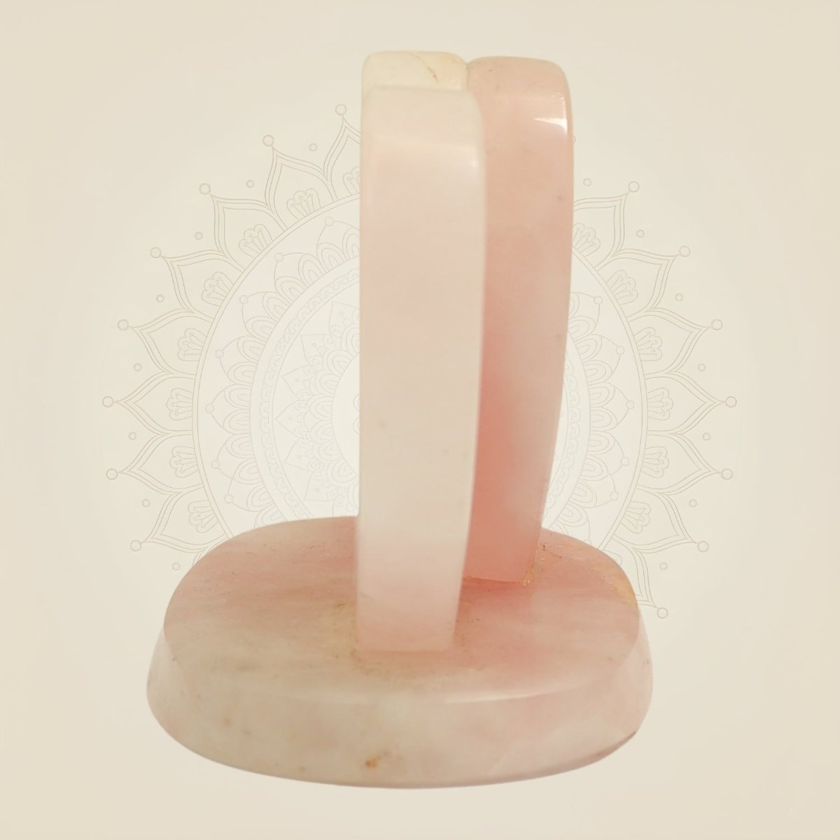 Rose Quartz Crystal Double Heart for Love & Harmony Decor - Luxeartisanship