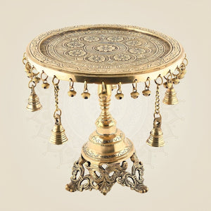 Round Brass Chowki