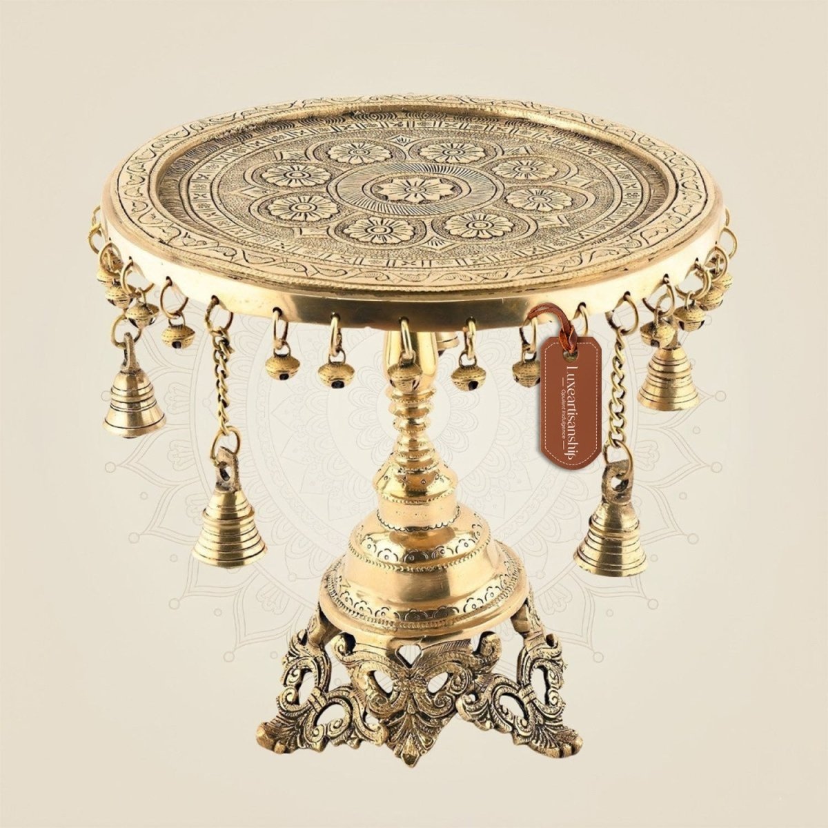 Round Brass Chowki