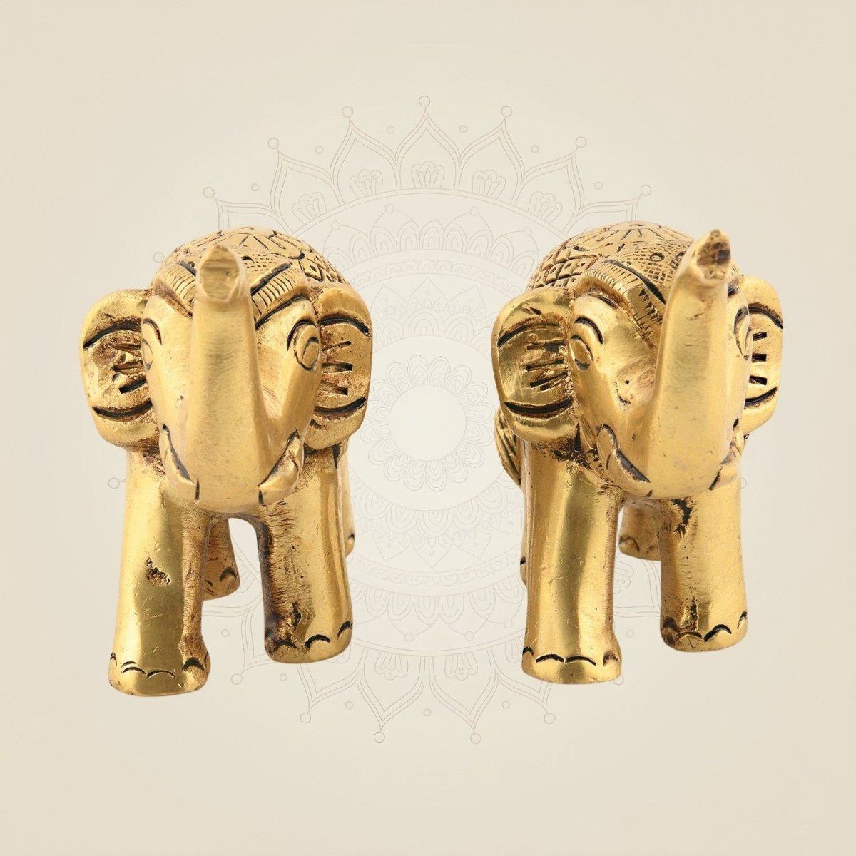 Set of 2 Brass Elephant idol