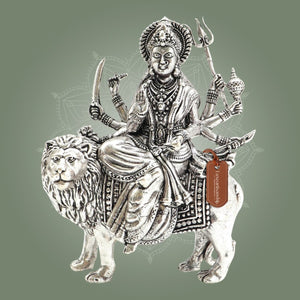 Sherawali Durga Brass Idol