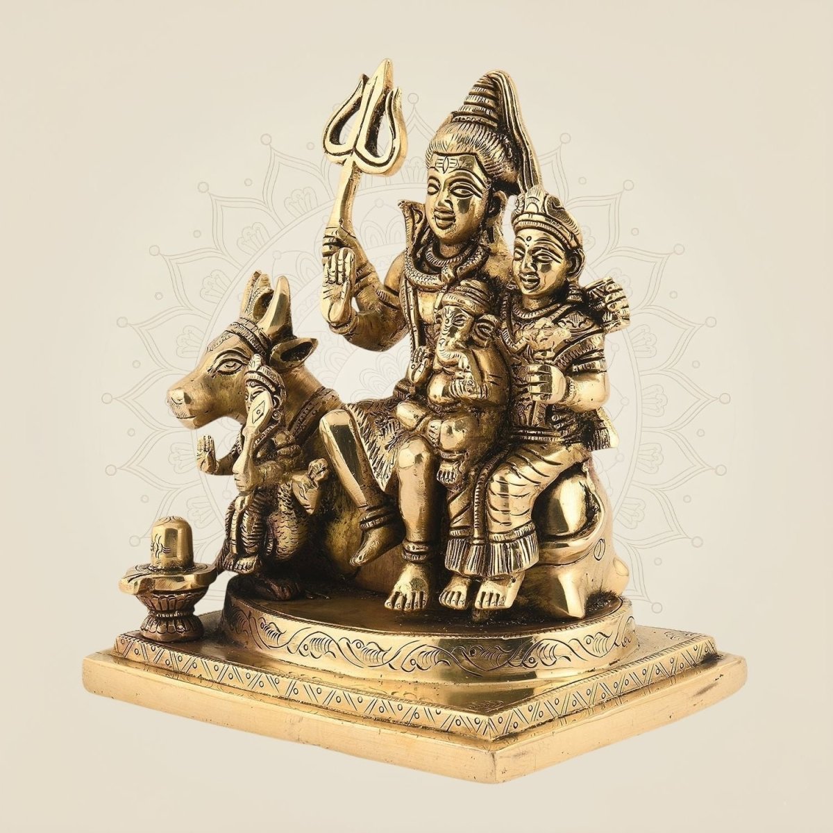 Handmade Shiv Parivar Brass Murti