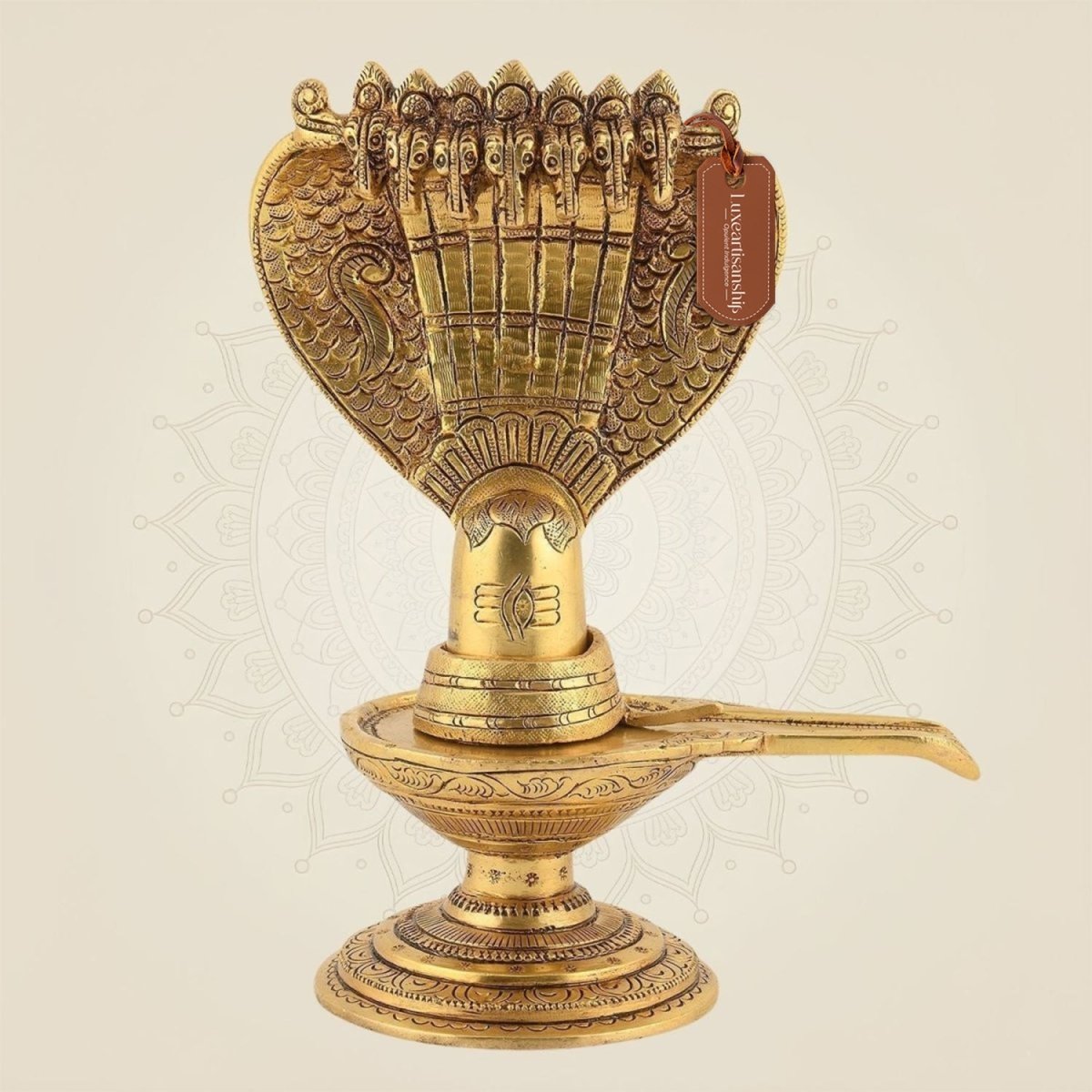 Shivling with Sheshnag Idol 8"