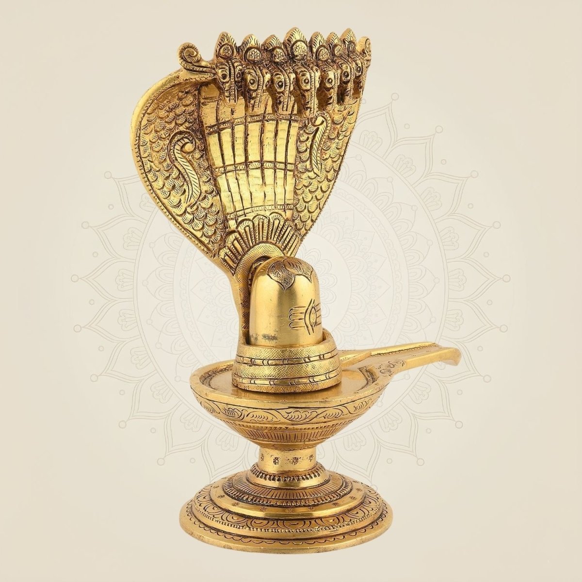 Shivling with Sheshnag Idol for Temple Decor