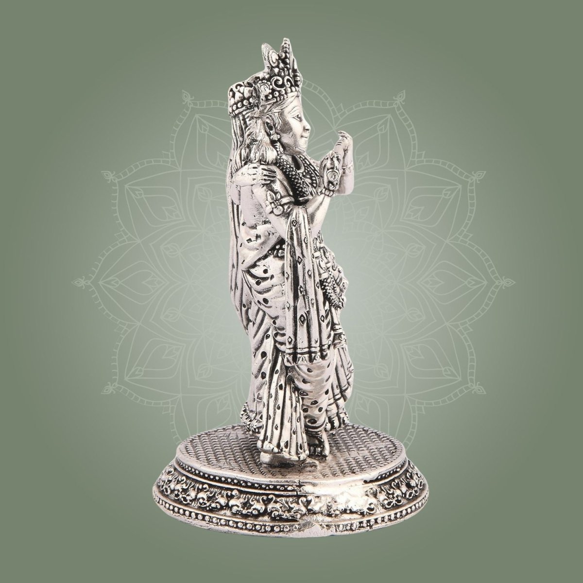 Silver Finish Brass Radha Krishna Murti – Luxeartisanship