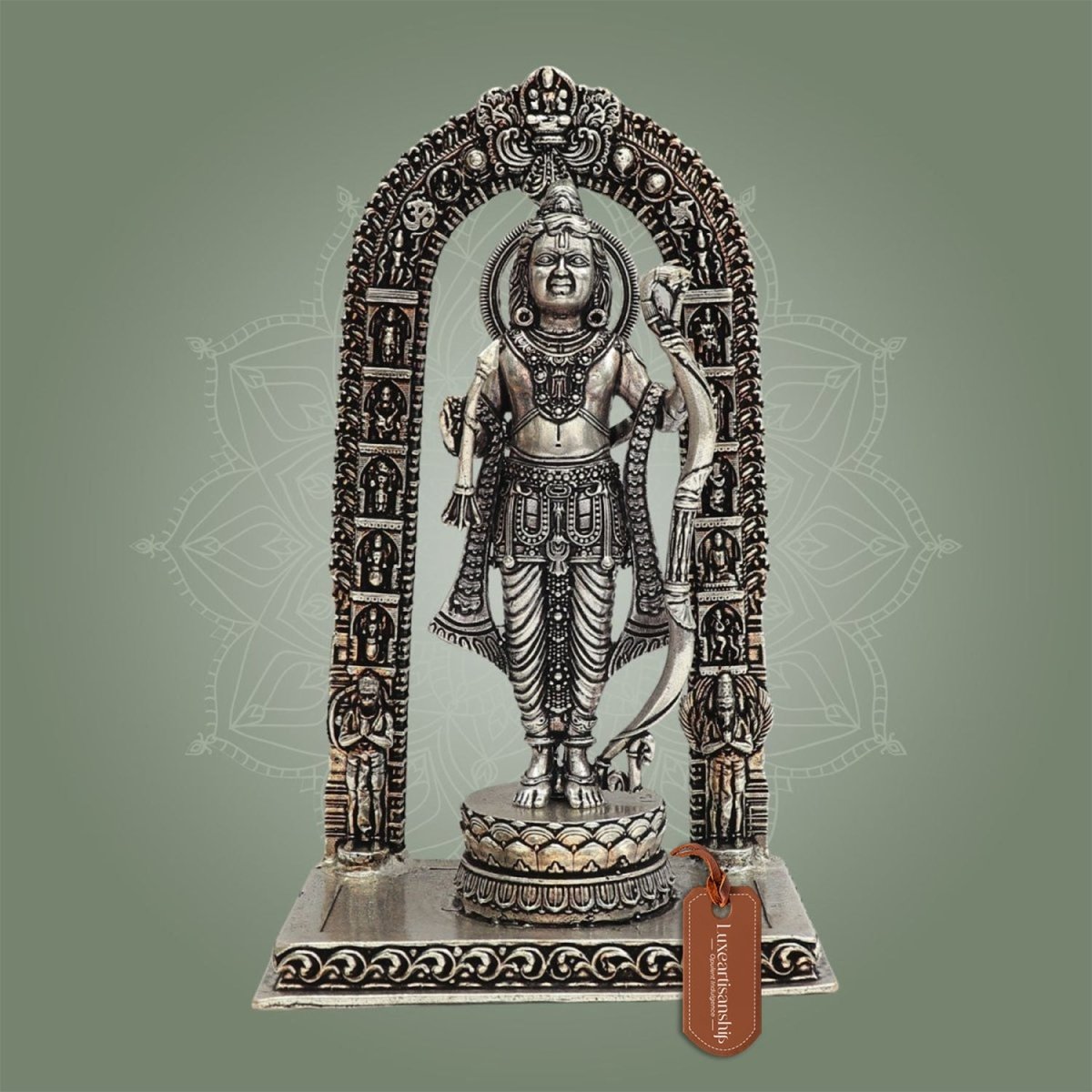 Silver Plated Brass Ram Lalla Statue 6" - Puja & Divine Gifting - Luxeartisanship
