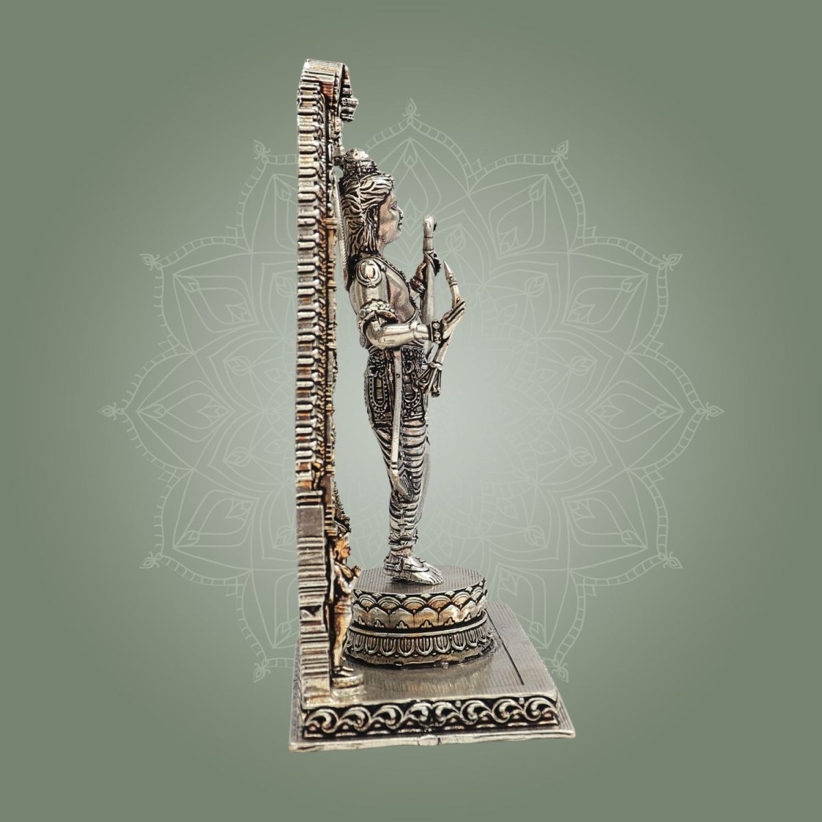 Silver Plated Brass Ram Lalla Statue 6" - Puja & Divine Gifting - Luxeartisanship