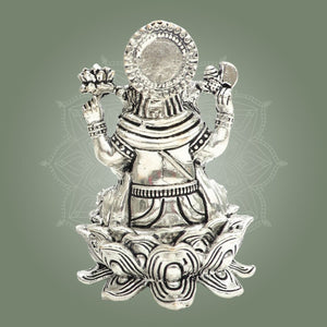 Silver Plated Brass Ganesha Murti - Luxeartisanship