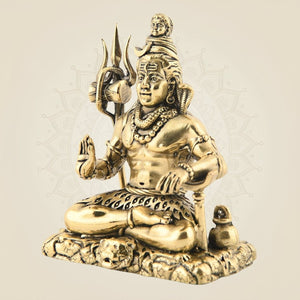 Pure Brass Mahadev statue